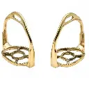 Premium Quality Baroque Stirrups Spanish, Portuguese Stirrups Brass, Horse Riding Tread area 12cm Brass Baroque Stirrups