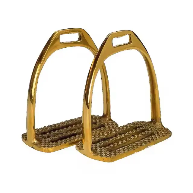 Top Notch Horse Riding Stirrups, Stainless Steel Australian Non Slip Four Bar Stirrups solid brass, English Tack 4 bar stirrups
