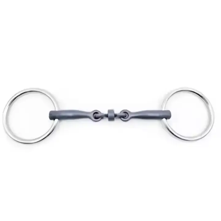 Top Notch Horse Riding Customized Sizes Titanium Bradoon Fixed rings, Sweet iron & Gold Coated Horse Riding Titanium Bits