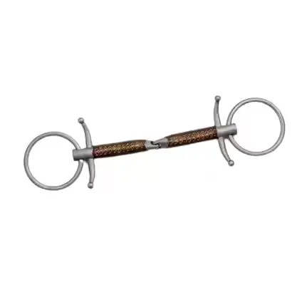 Premium Quality Horse Riding Titanium Leather Bhoof Bits, Titanium Kimble hook Bits with snaffle bits, Kimble hook Horse Bits