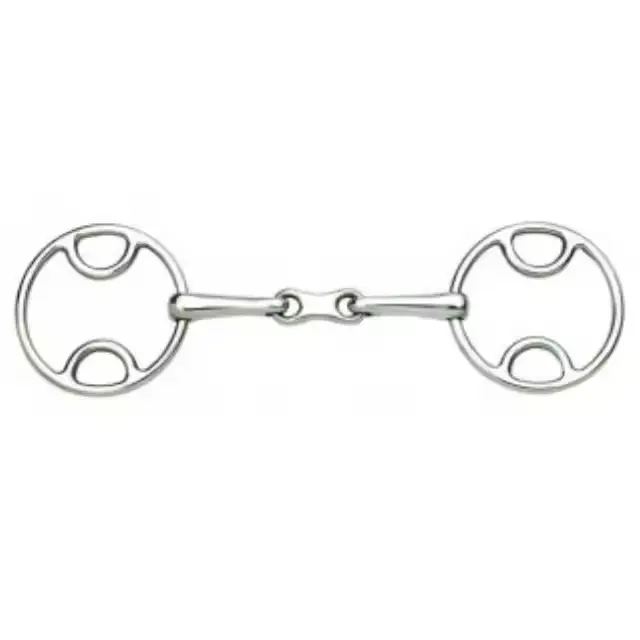 Custom Sizes French Mouth Gag Horse Bits Metal Steel Horse Riding Loop Ring Bits Included in Horse Saddlery