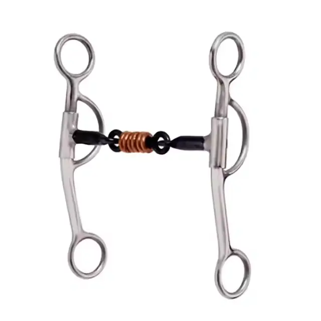 Wholesale Stainless Steel Horse Training Bit, 5" 3Pc Sweet Iron Mouth W/Copper Rollers, Tack Riding Horse Western Training Bits 