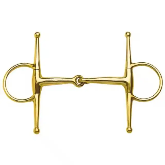 Hot Sale Premium quality Stainless Steel Gold Coated Small cheek eggbutt full cheek snaffle horse equipment horse bit 