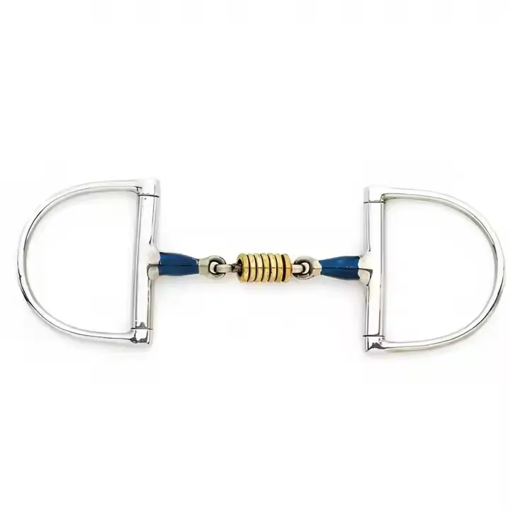 New Arrival customized Blue stainless steel horse equipment d bit horse equipment horse bits 