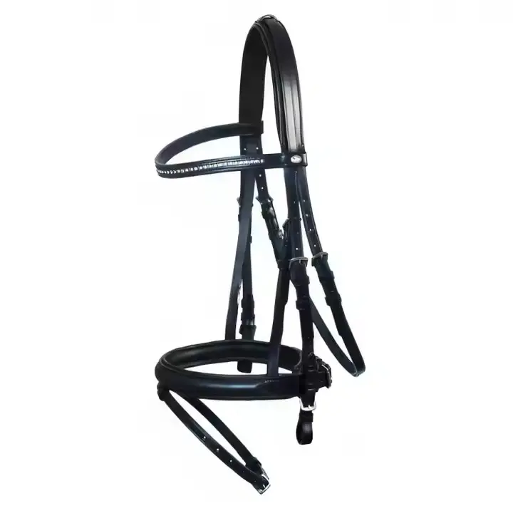  combined English horse Bridle with Lined head piece, Equestrian Icelandic, Dressage Crystal Pearl Horse Bridle
