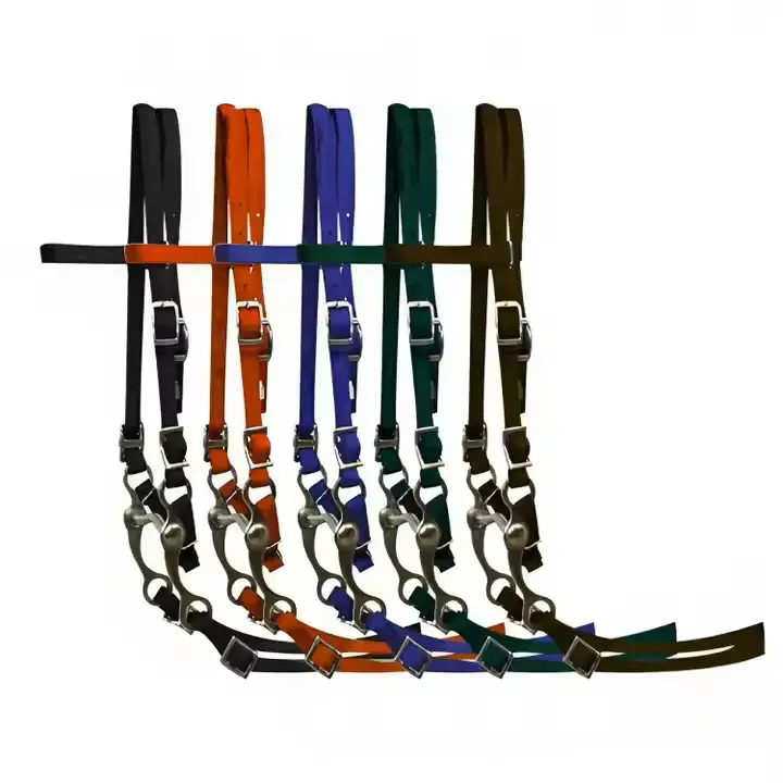 To Quality Horse Riding Equipment Premium Nylon Bridle Set horse tack , Durable, Adjustable Equestrian Tack Nylon Horse Bridle 