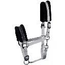 Top Trending Horse Riding Nylon Headcollar padded with black fur, Equestrian Horse tack Sheepskin padded nylon breakaway halters 