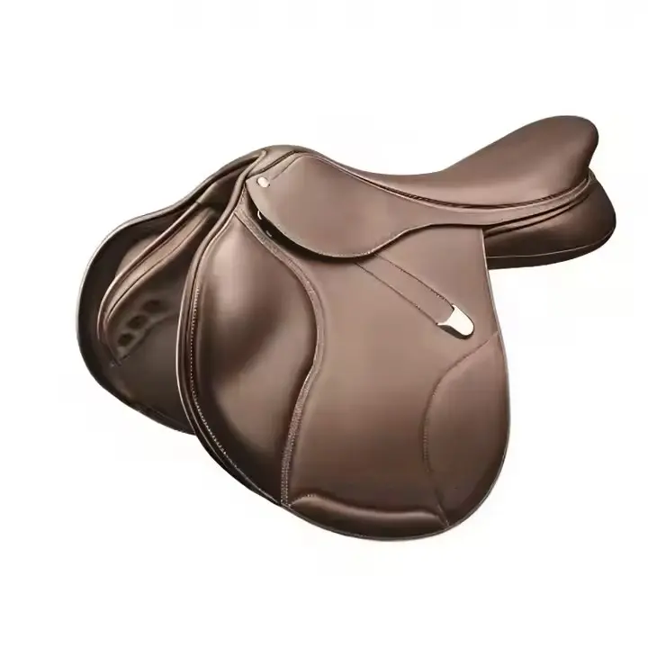 Professional Genuine 100% Leather Equestrian Horse Jumping Saddle comfortable show jumping saddle/ jumping saddle horse