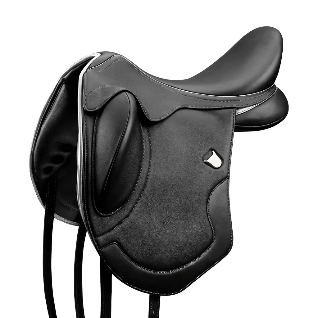 High Quality Horse Riding Pure Leather And Anti Breathable Horse Dressage Saddle For Horse Using Instruments 