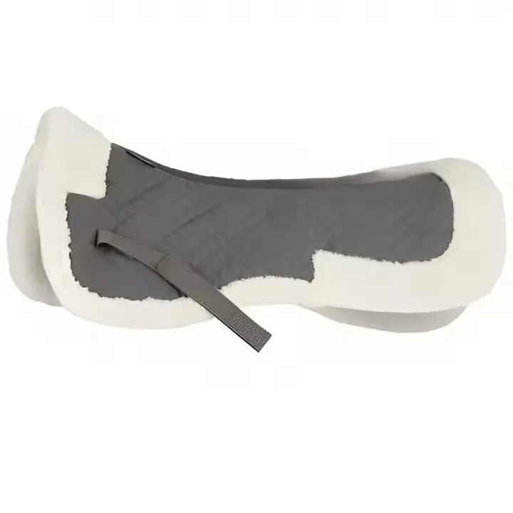 Top Notch New Horse Riding Fur Half Saddle Pad with Durable quilting & Attached billet straps, Equestrian Fur Half Saddle Pads 