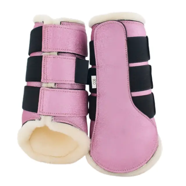 Horse Riding Glitter Brushing Boot with Neoprene lining for comfort and padding, Leg Protection Horse Boots