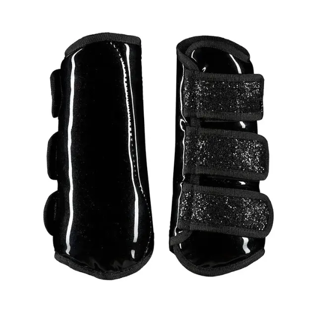 Premium Quality Horse Riding Leg Protection Boots with Breathable mesh lining Glitter fabric, Horse Glitter Horse Brushing Boots 