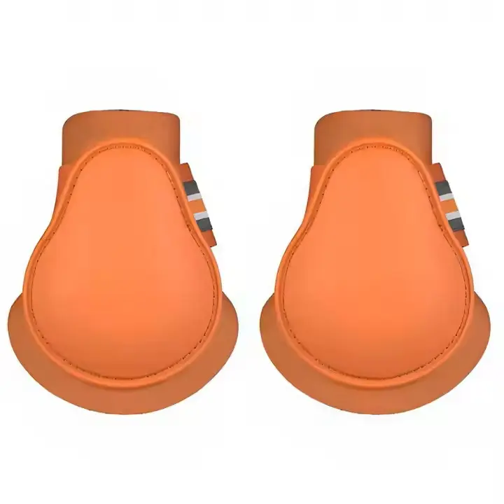 New Horse Fetlock Boots Slip Resistant PU Shell Hook & Loop Shock Proof Horse, Neoprene Horse riding Tendon Boots 