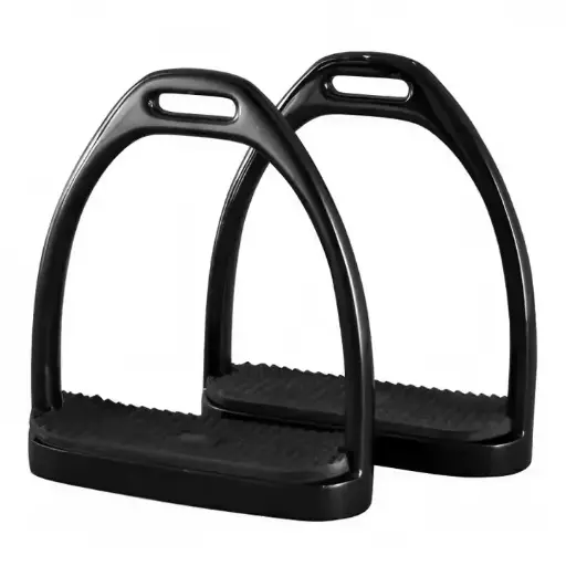 High Quality Color Coated Lightweight Safety Horse Saddle English Riding Fillis Cast Aluminum Colored Fillis Black Stirrups