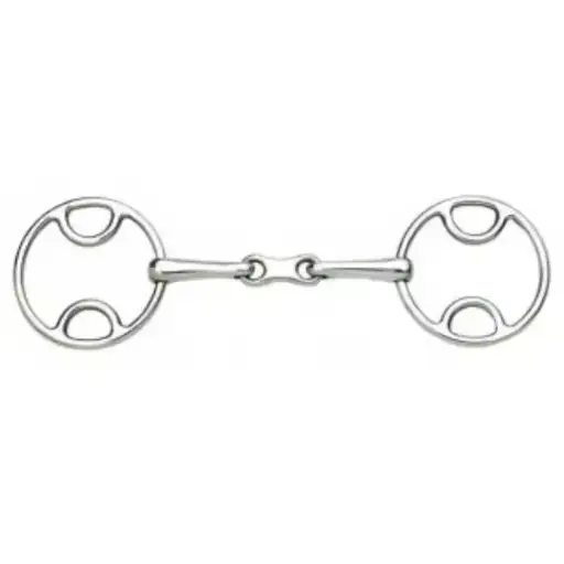 Custom Sizes French Mouth Gag Horse Bits Metal Steel Horse Riding Loop Ring Bits Included in Horse Saddlery