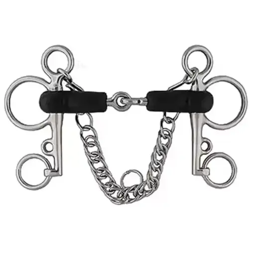 Premium manufactured 21 mm Tom Thumb Pelham Hard Rubber jointed Horse mouth Bits, Horse riding Tom Thumb Pelham Horse Bits