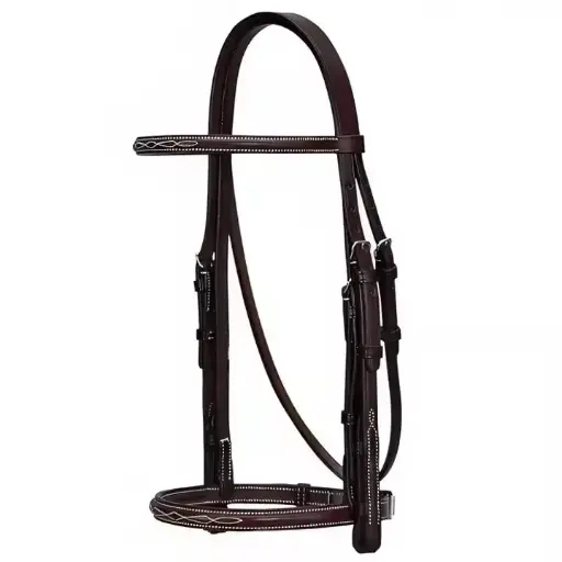 Hot Sale Horse Bridle Brown, Leather Bridle for Horses, Full Size Single Crown Bridle, Horse saddlery leather products