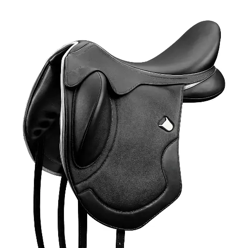 High Quality Horse Riding Pure Leather And Anti Breathable Horse Dressage Saddle For Horse Using Instruments 