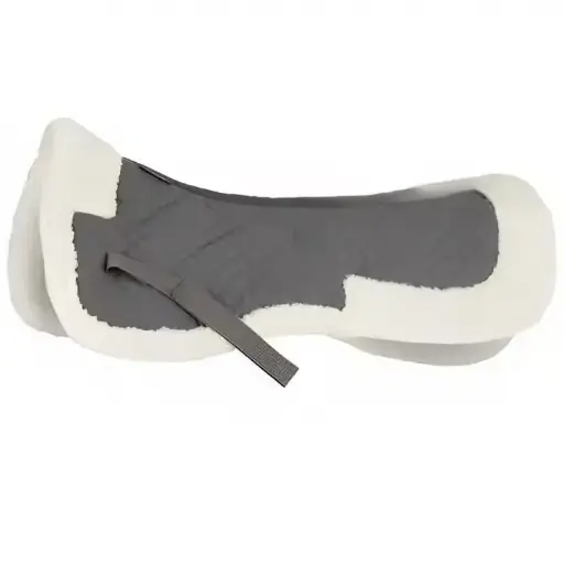 Top Notch New Horse Riding Fur Half Saddle Pad with Durable quilting & Attached billet straps, Equestrian Fur Half Saddle Pads 