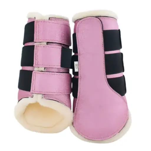 Horse Riding Glitter Brushing Boot with Neoprene lining for comfort and padding, Leg Protection Horse Boots