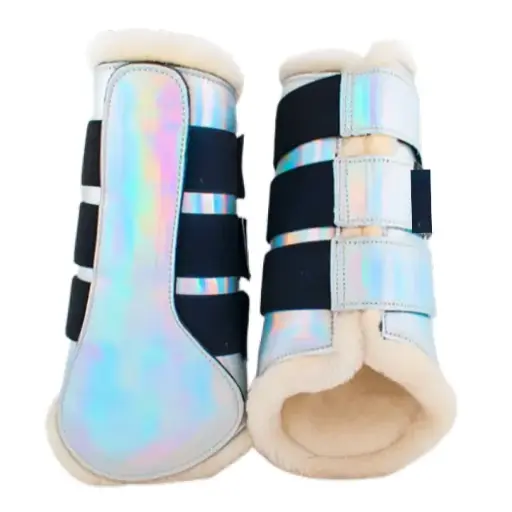 Latest Design Leg Protection Glitter Boots Soft comfortable outer fabric, that is wipe clean or fully washable, Brushing Boots 