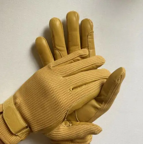 Hot Sale Ladies Tan Brown Anti-Slip Horseback Riding Gloves Competition Gloves in Small Medium Sizes for Polo Saddles 