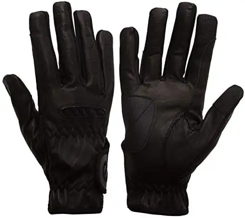 Hot Sale Men/Women Equestrian Leather Gloves with Silicon Grip Touchscreen Horse Riding Saddle Compliant for Horse Riding Sports 