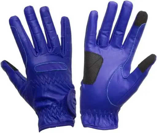 Premium Technical Leather Silicon Grip Equestrian Gloves SGS Certified Metal Steel Horse Riding Gloves Men Women Touchscreen 